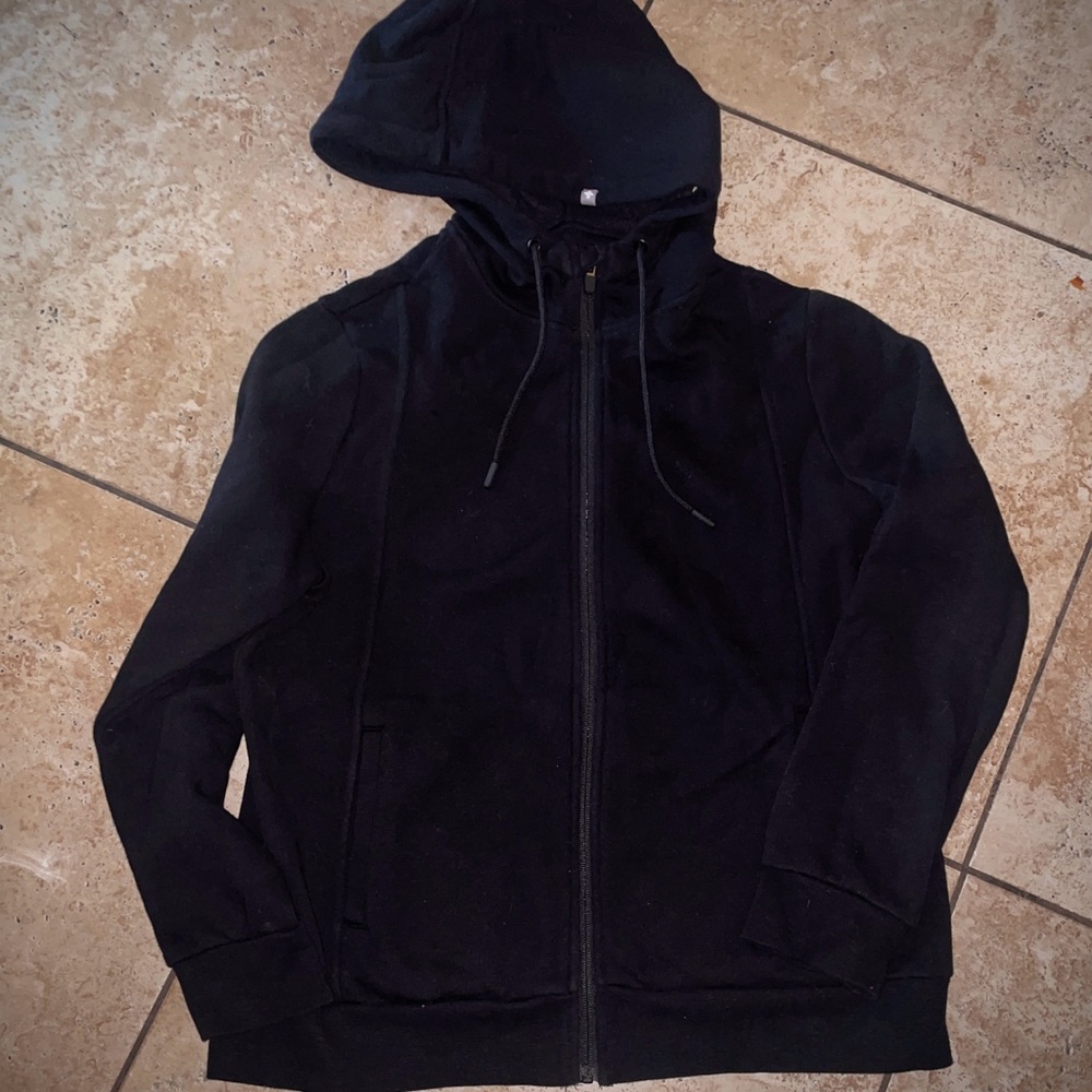 Woman’s Figs Classic Black Zip-Up Hoodie Jacket